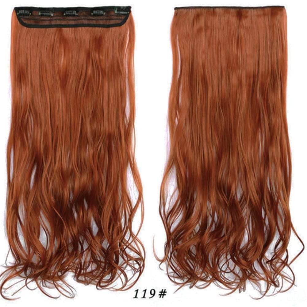 Women Hair Extensions 5 Clips in Synthetic Hair Pieces 24″ 20g Extre Long Thi…
