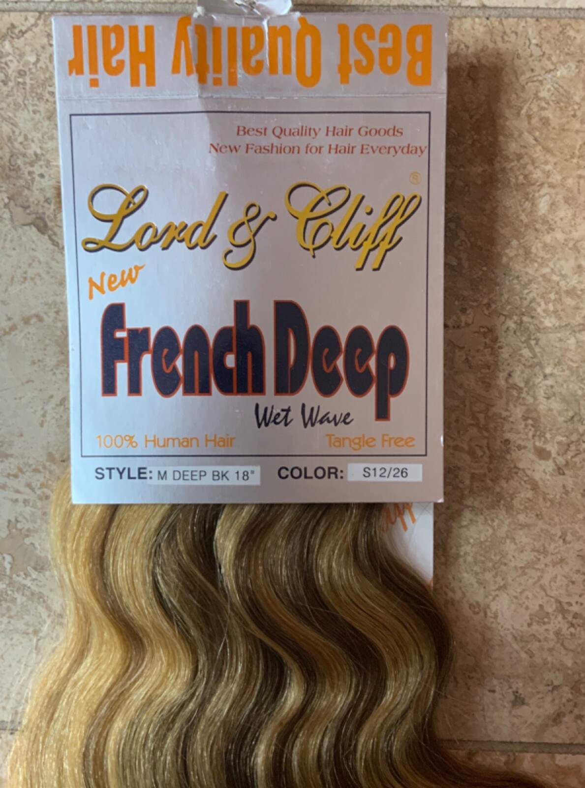 LORD & CLIFF FRENCH DEEP WET WAVE 100% HUMAN HAIR Extensions Weave 18″