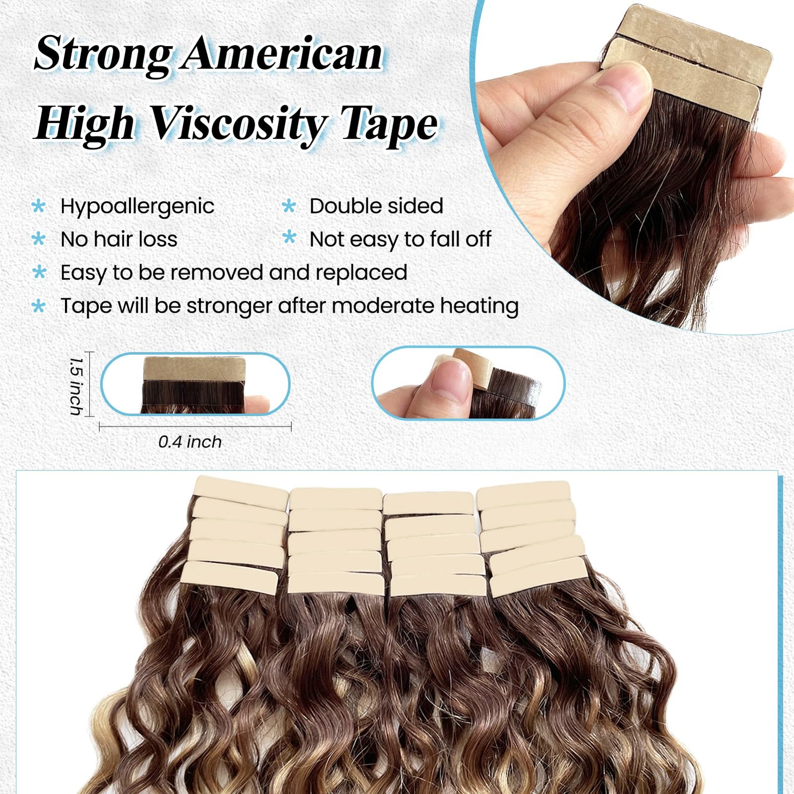 Benafee Highlights Tape In Hair Extensions Human Hair For Black Women Water