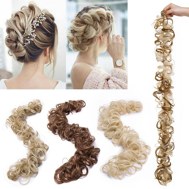 Real LARGE Messy Bun Scrunchie Hairpiece 100% Natural Hair Extension As Human US