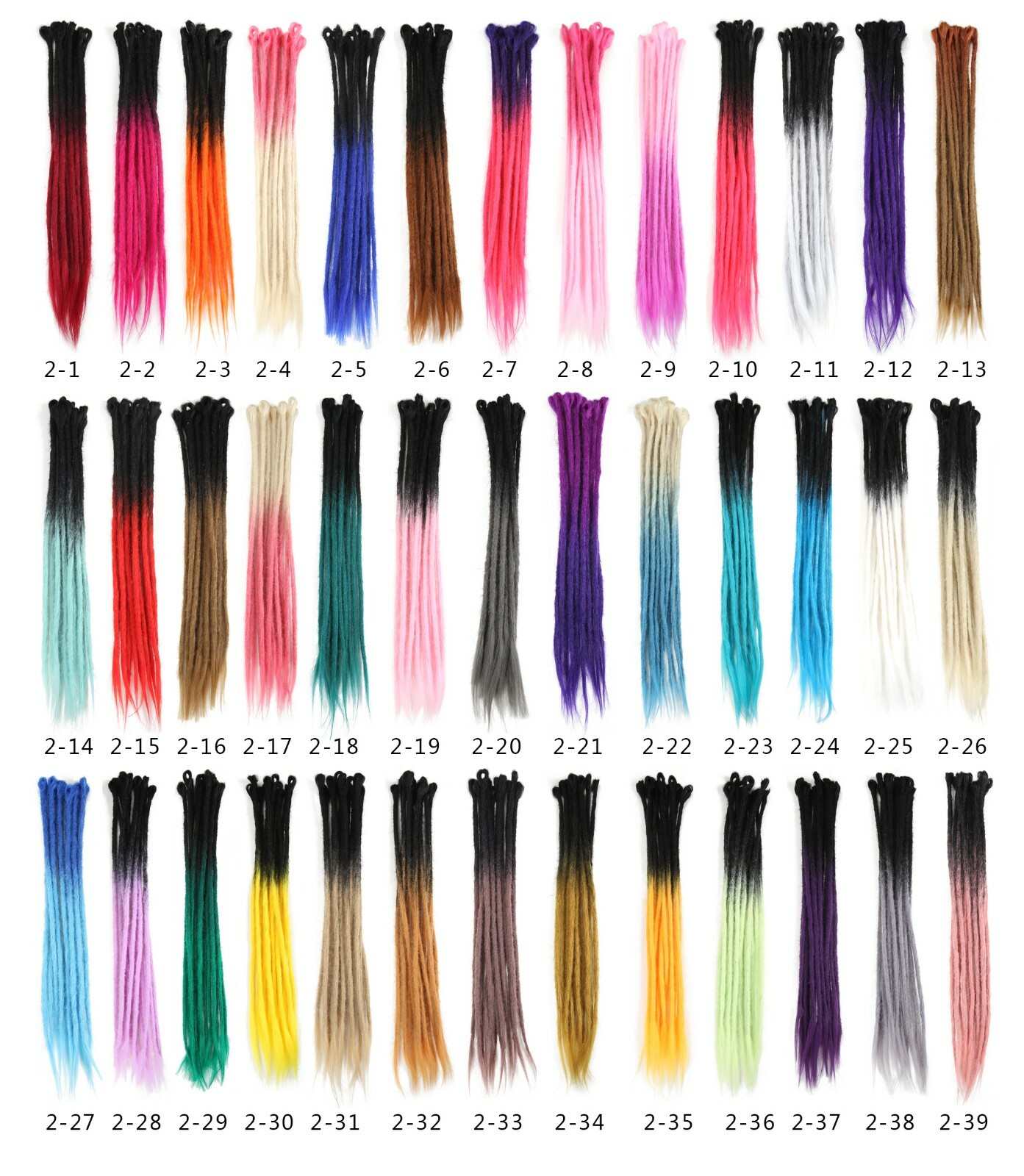 20inch Ombre Dreadlocks Hair Extensions Synthetic Crochet Braiding Dreads Locs