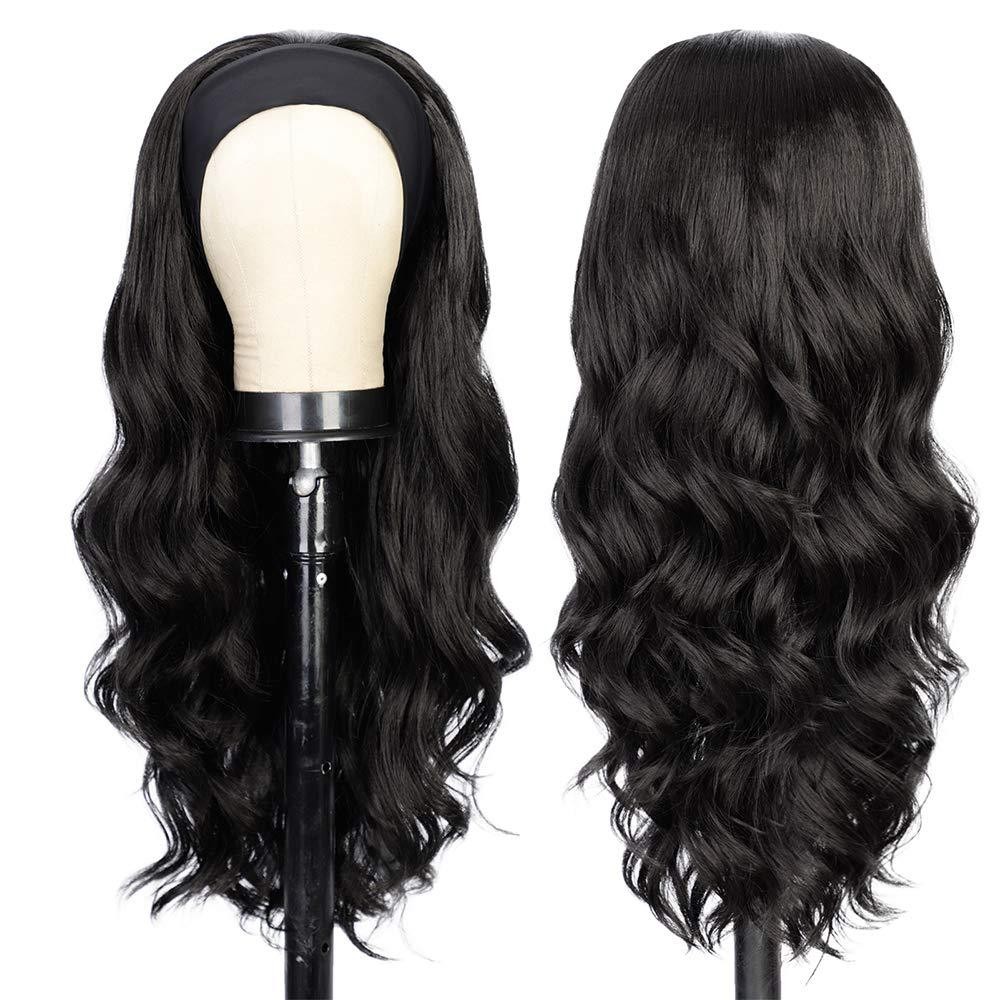 Multi-color Ice Silk Headband Body Wavy Wig Heat Resistant Synthetic Wig For