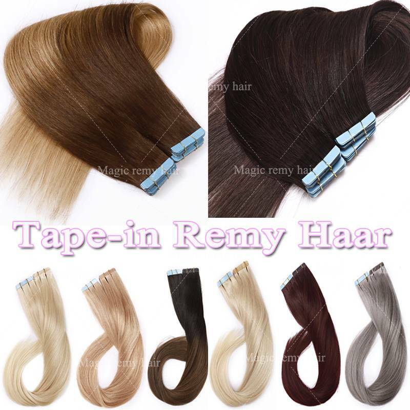 Straight Wavy Real 100 Human Hair Tape in Remy Seamless Skin Weft Hair Extension