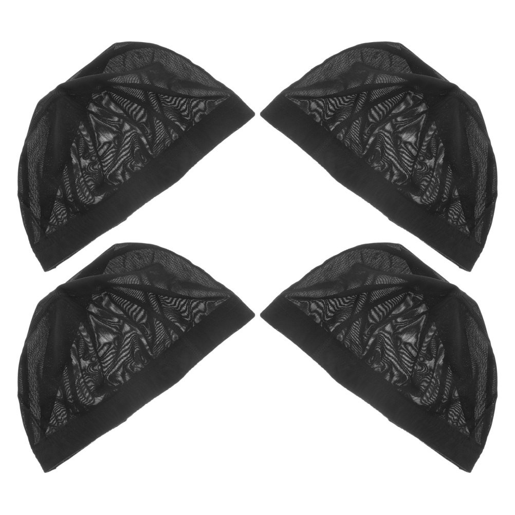 4PCS Stretch Wig Caps: Breathable Mesh Dome Cap for Quick Weave – Washable Mesh