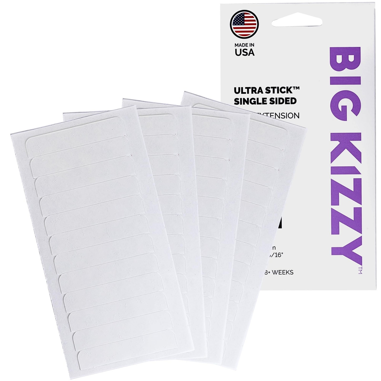 Single Sided Replacement Tape Hair Extensions Strong Hold Residue Free 48 Tabs