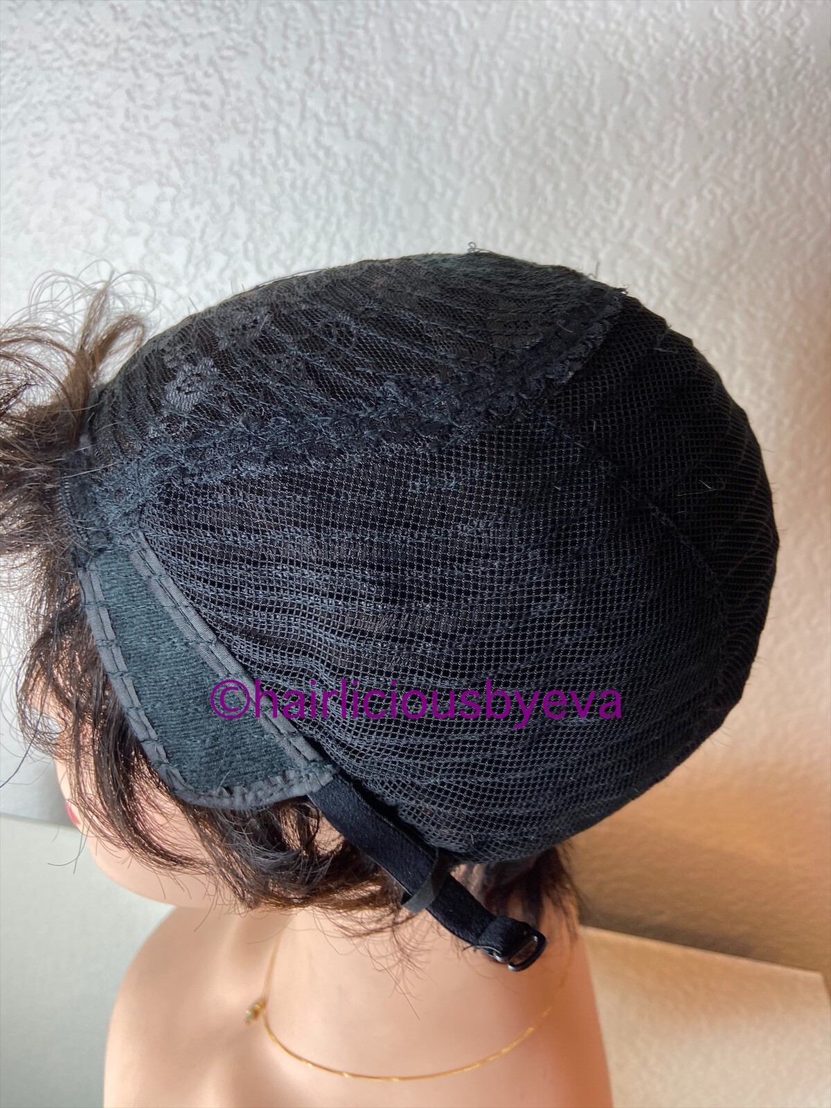 Human Hair Short Pixie Wig Buzz Cut Curly Dark Brown Color 2