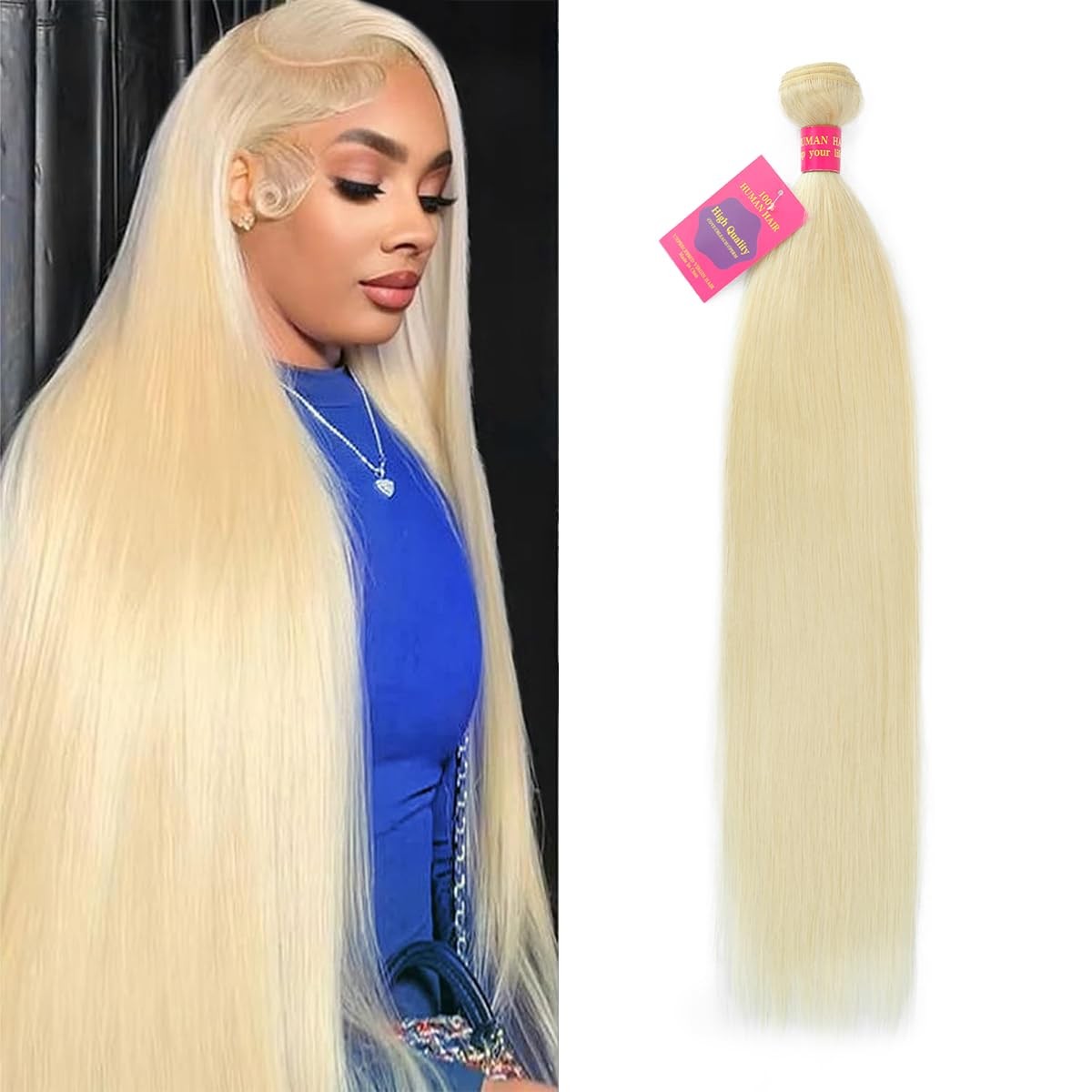 16 Inch 613 Bundles Human Hair Straight Blonde Human Hair Bundles 100% Unprocess
