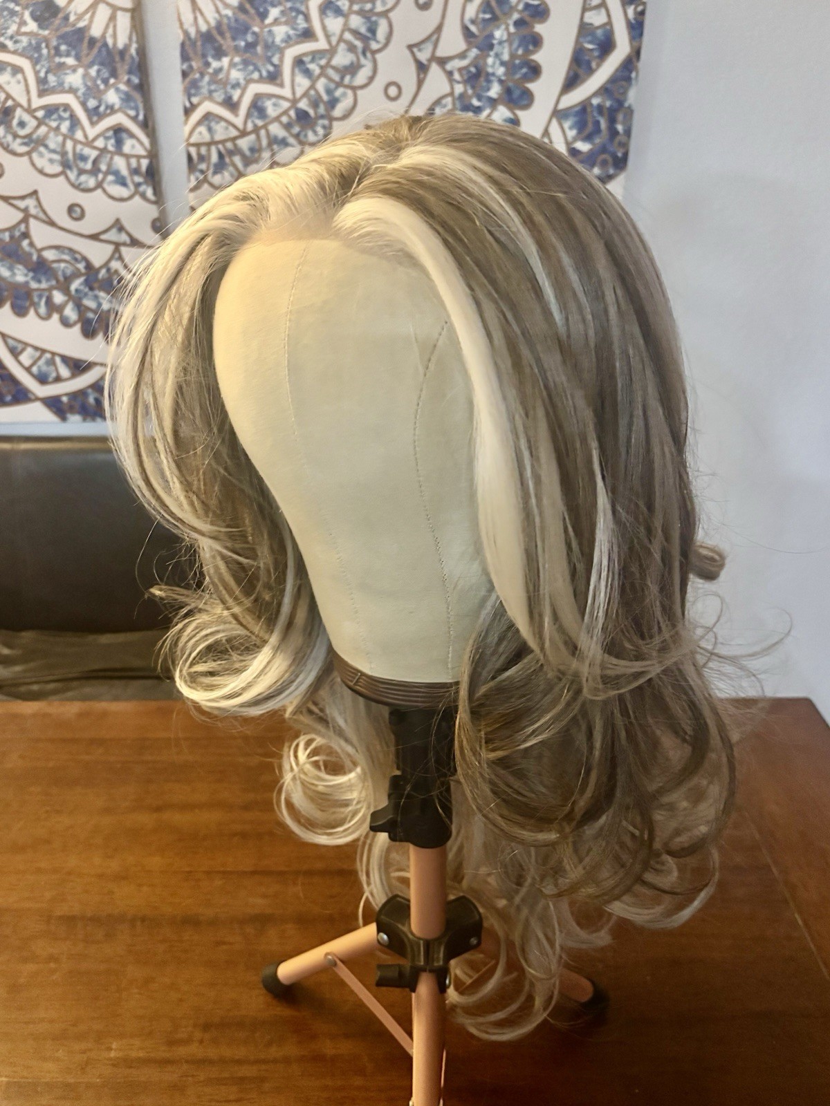 Luxury Free Part Monofilament Synthetic Heat safe Blonde Mix By Chic lifestyle