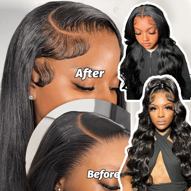 Invisible Baby Hair Lace Edge Stripes Reusable Remy Human Hair Piece Black Women