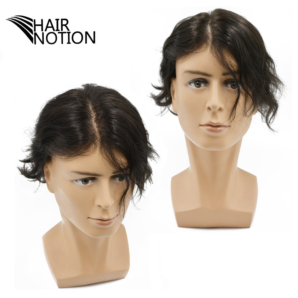 Men’s Poly Skin Hairpiece All V-loop Invisible Super Thin Skin Toupee For Men #3