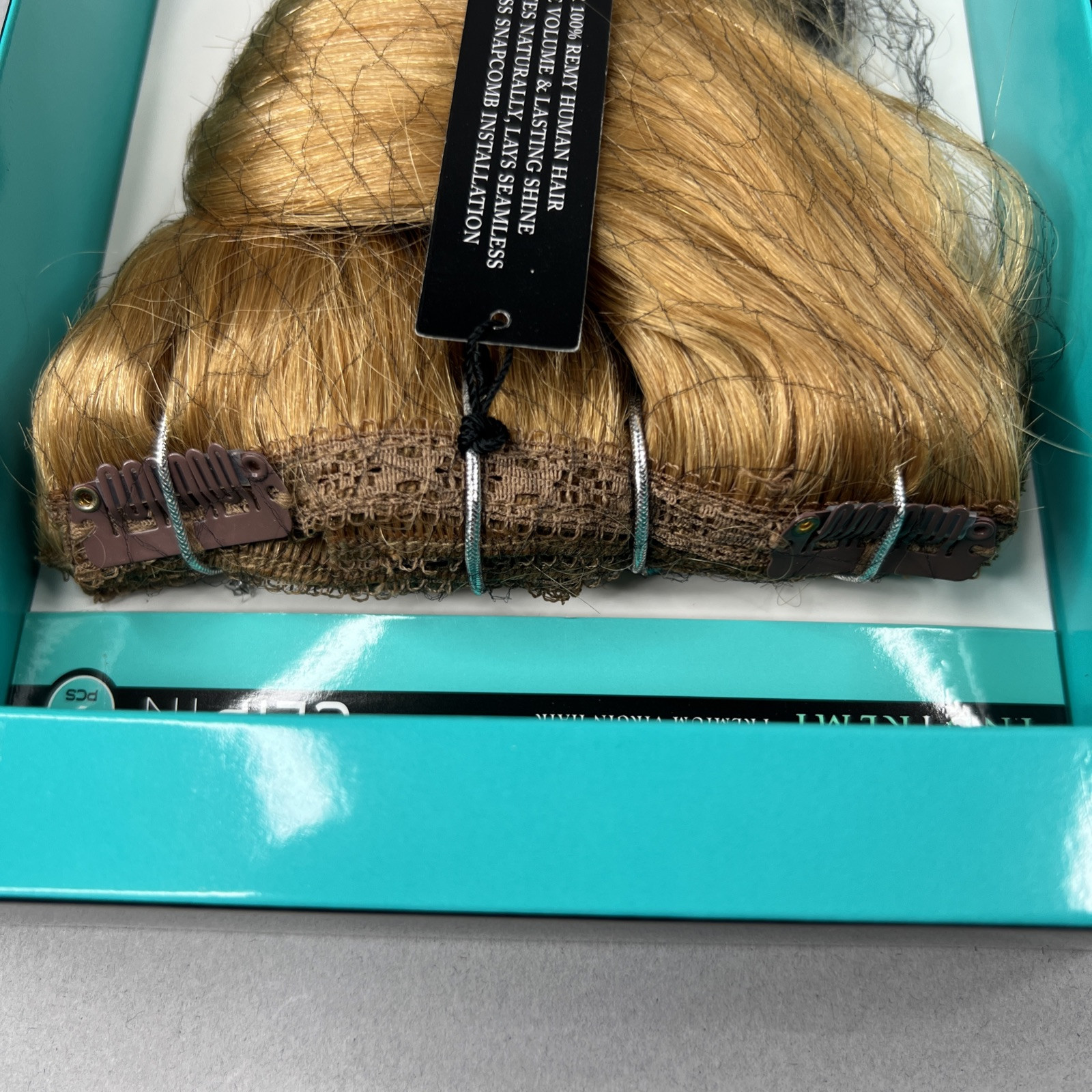 Indi Remi 9 Pc 10” Clip-in #27 Honey Blonde Super Romance Curl Human Virgin Hair