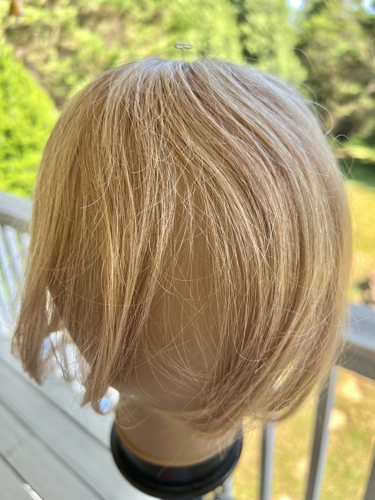 100% Human Hair Wiglet Topper For Women Swiss Base Clip In (T4/10/613#) 10inch