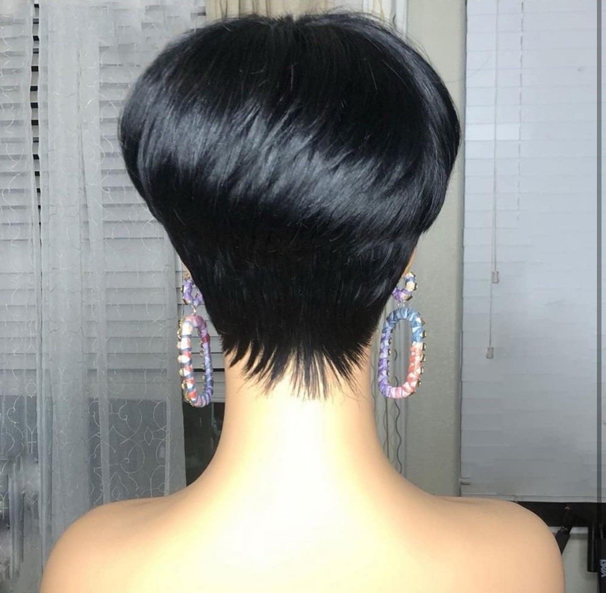 Chic Elegent Pixie Cut Wigs for Black Women Short Layered Pixie Wigs With Ban…