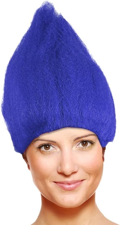 Blue Troll Wig – Cosplay Costume Hair – Unisex, One Size Fits Most