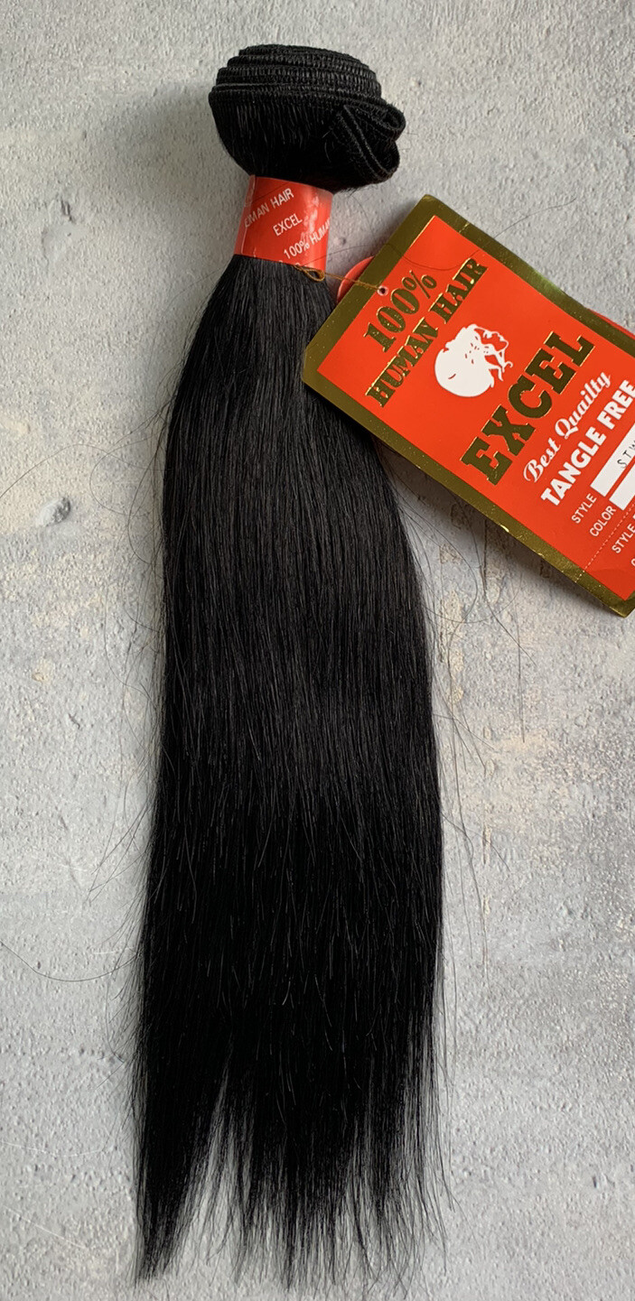 100% Human Weaving Hair by Excel, Silky Straight Smooth Texture 14″ Long! #1