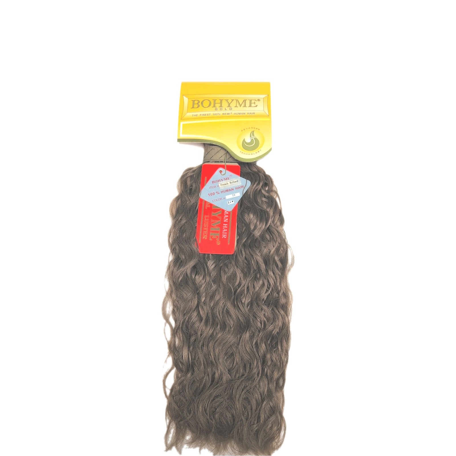 Bohyme Gold 100% Remi Human Hair French Refined Curl Color # 10 14″ Wedt