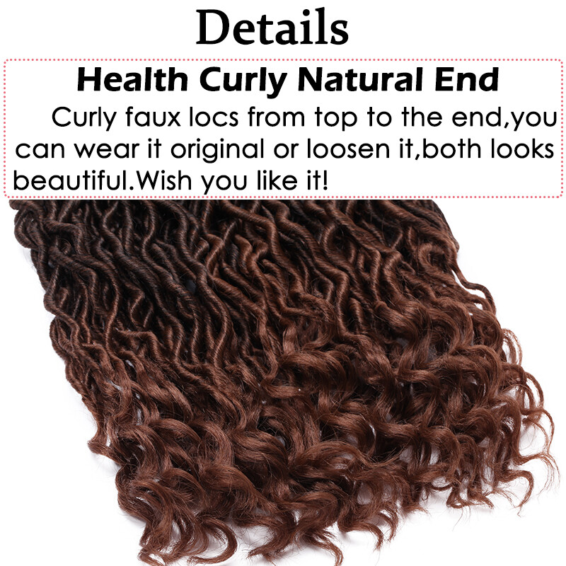 5 Pack = 120s Goddess Faux Locs Dreadlocks Twist Crochet Braids Hair Extensions
