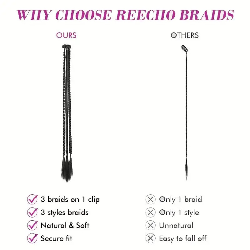 1Pairs Synthetic Clip In Hair Extensions Dirty Dreadlock Boxing Boxer Braids