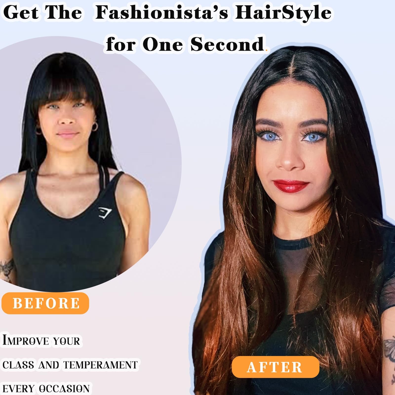 Nostalgia Brown Highlight Wear And Go Glueless Wigs Pre Plucked Pre Cut For