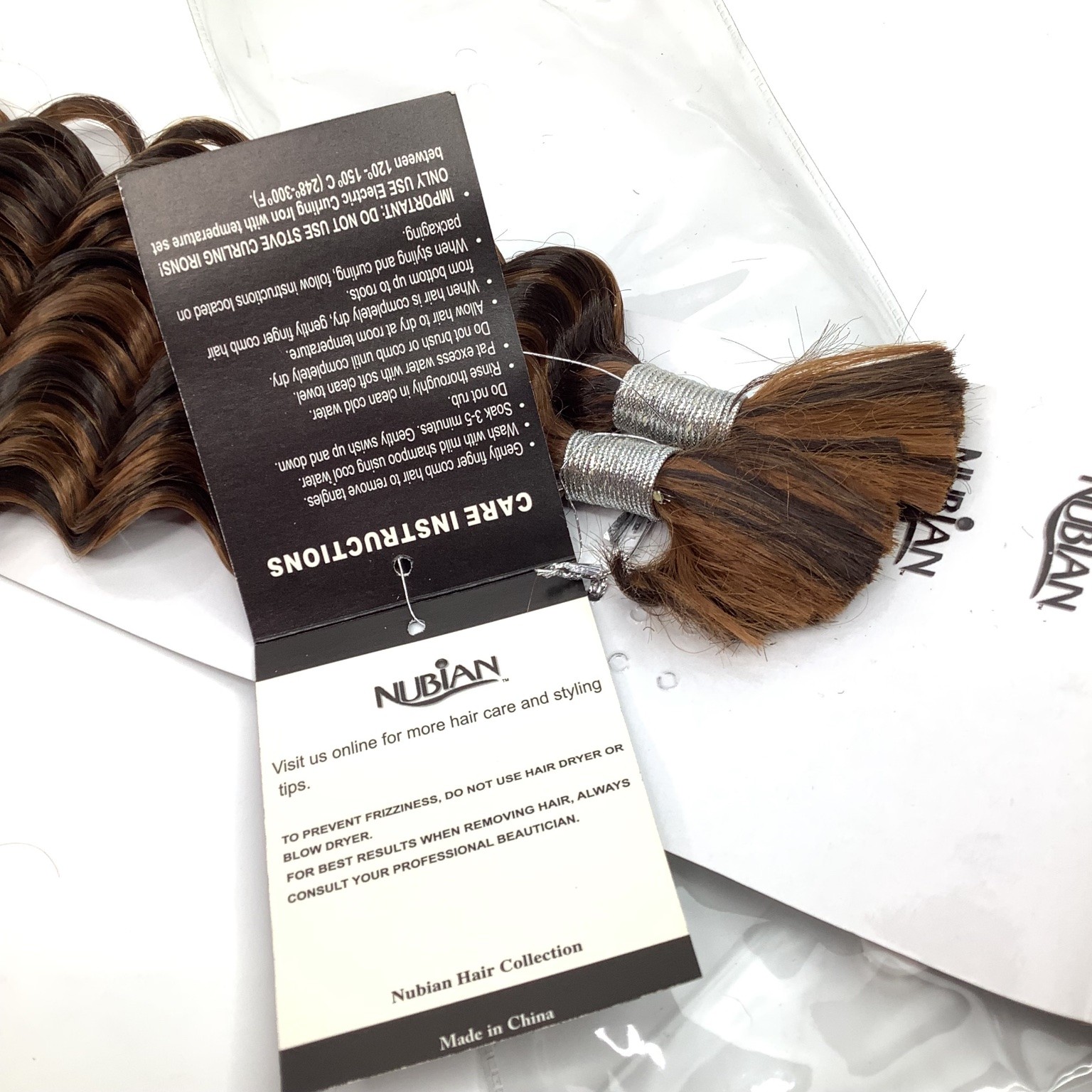 NUBIAN Premium Deep Bulk Human Hair Extension P4/30 14″-16″ Wavy