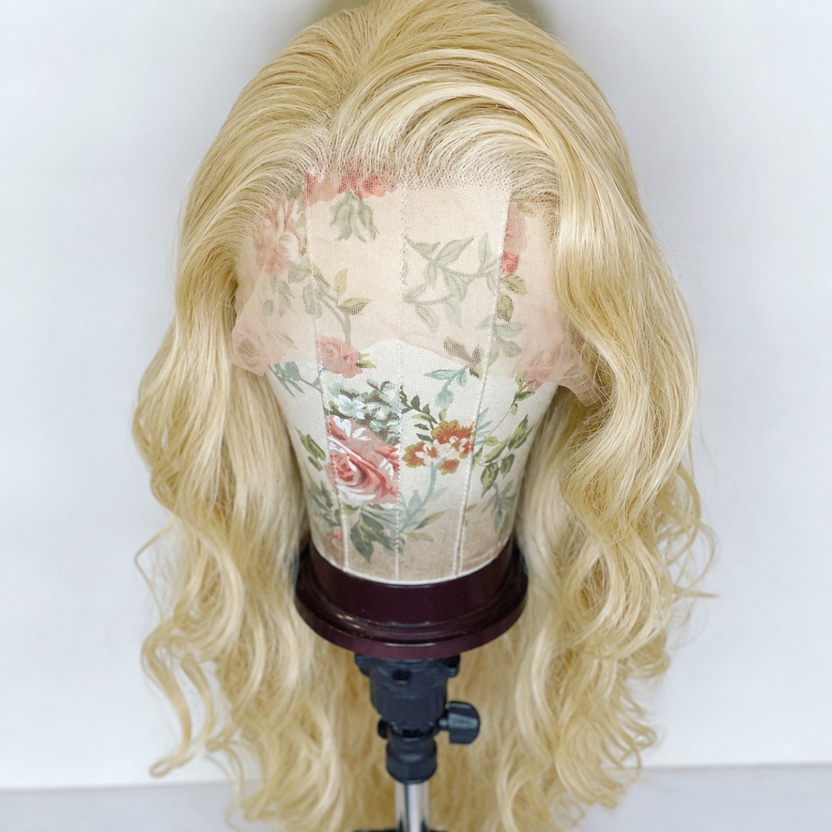 Long Wavy Blonde Layered Synthetic Hair HD Lace Front Wig Pre Plucked