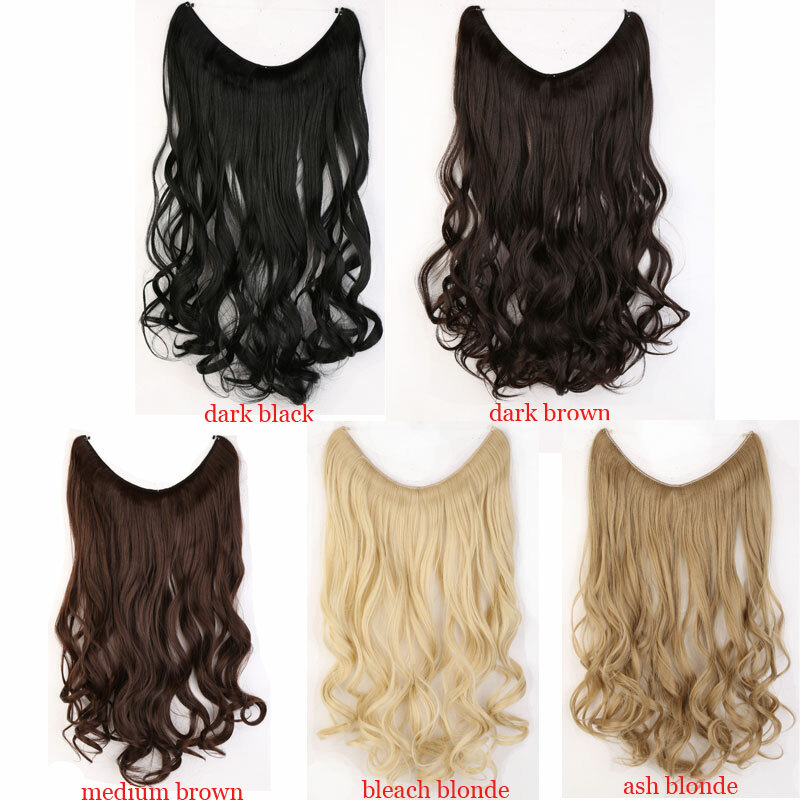 15″-24″ Body Wave Invisible Wire Halos 100% Remy Human Hair Extensions 80G