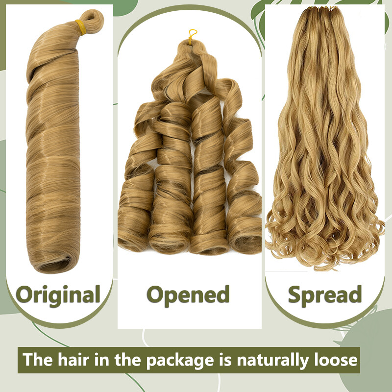 24″ Darling Empress French Curl Braids Loose Curly Pre Stretched Twist Extension