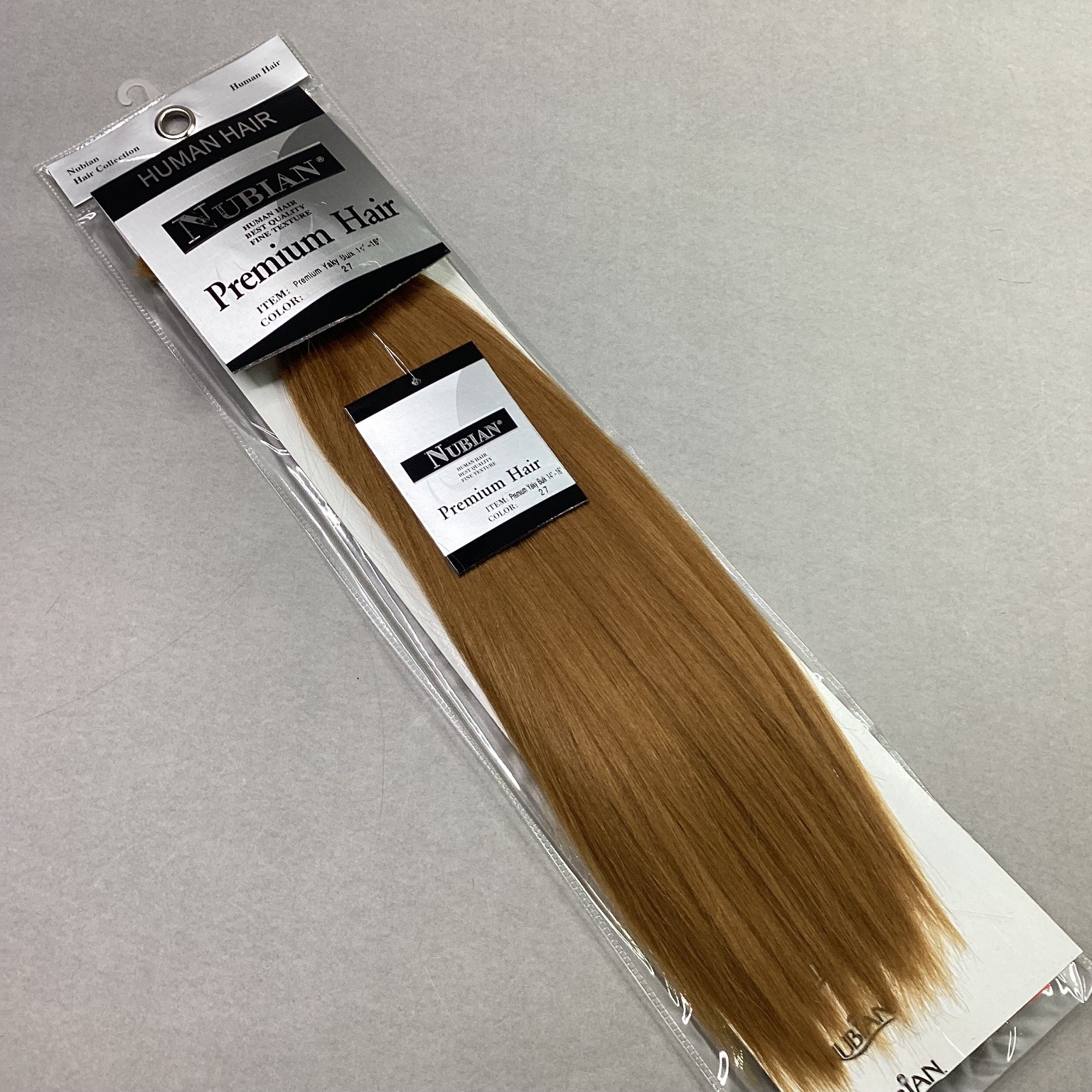 NUBIAN Premium Yaky Bulk Human Hair Extensions 14″-16″ Color 27 Straight