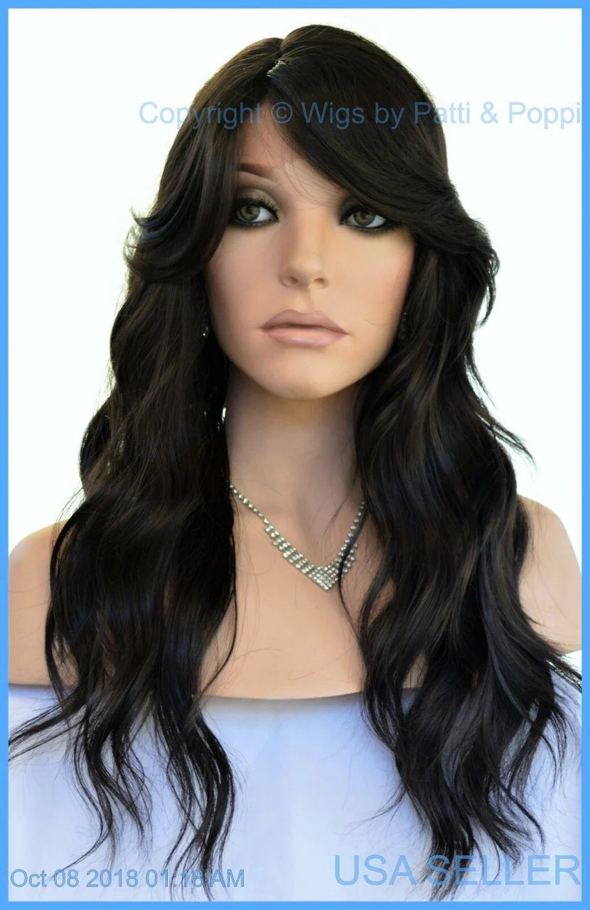 LACE FRONT HAND TIED EAR TO EAR LACE HEAT FRIENDLY COLOR #2 WIG USA SELLER 1314