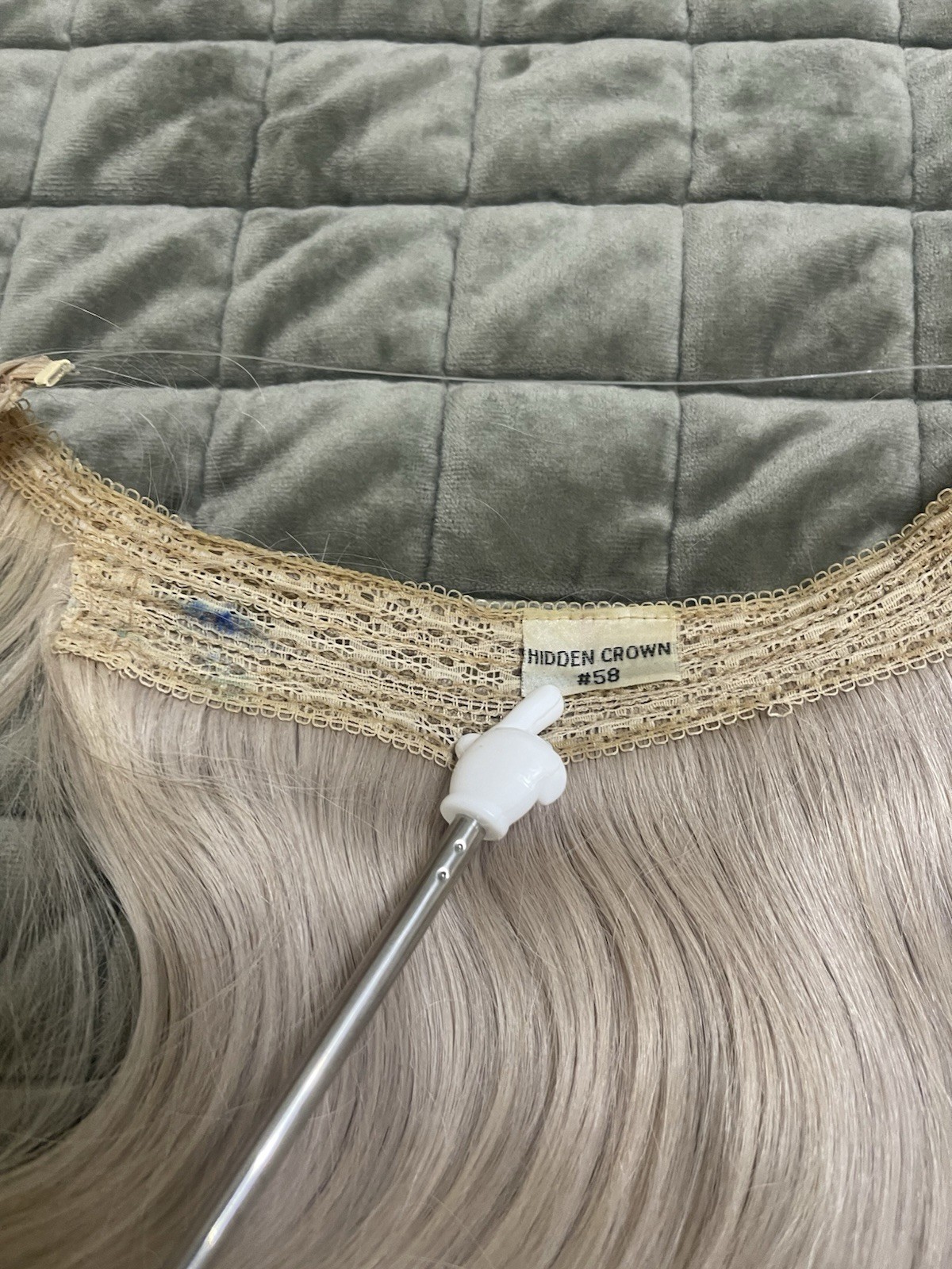 Hidden Crown Halo Extension 20” Inches  # 58 Sterling Plus Fringe Bang