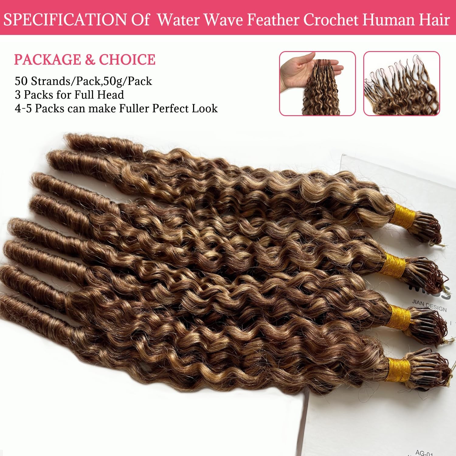 Smartinnov Ombre Crochet Human Hair Extensions 22 Inch Micro Pre Looped Burmese