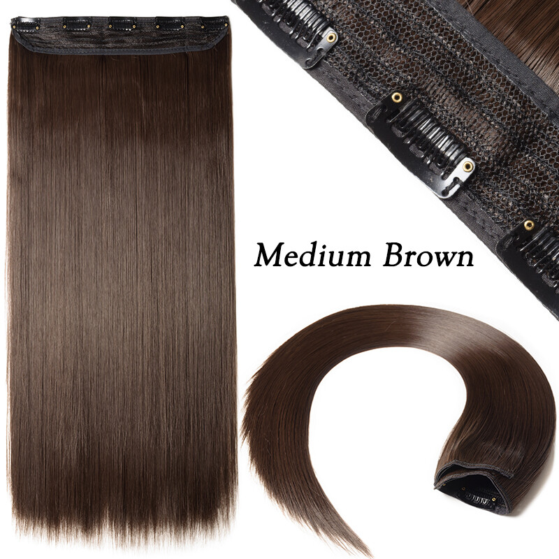 17 24 26 30 inch long Straight wavy as Remy Human Hair Piece Hair Extensions LKK