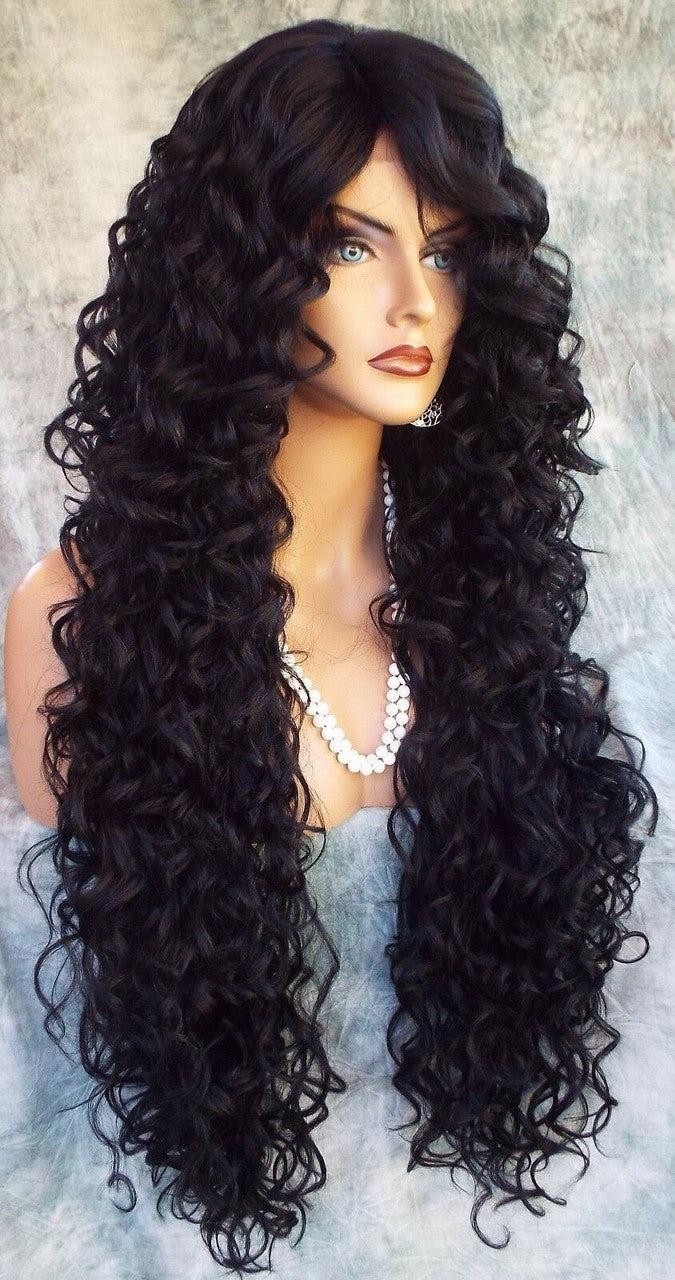26″ X-LONG LACE FRONT DEEP C-PART HIGH HEAT SAFE WIG COLOR #1 SEXY 1116 NEW