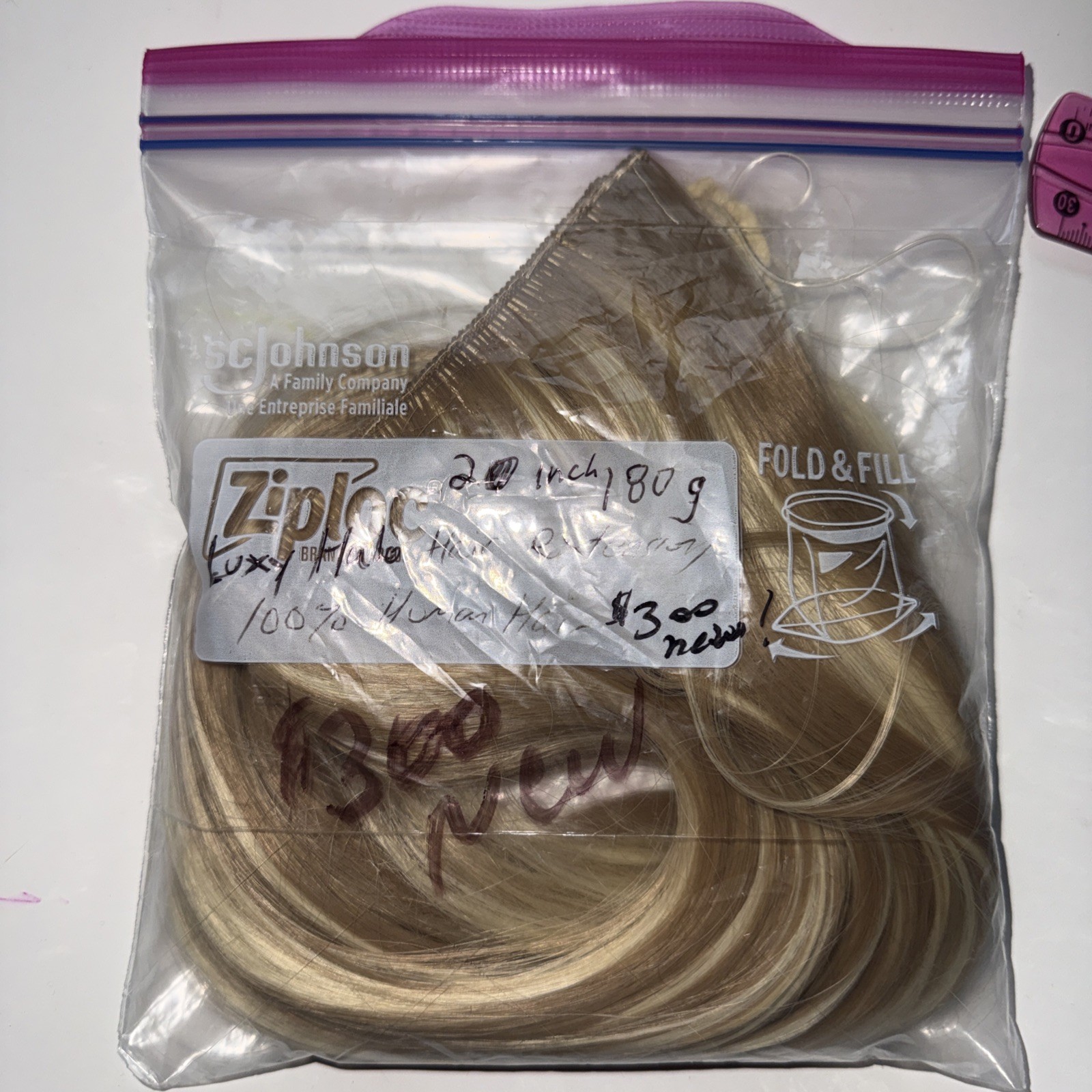 Luxy HALO Hair Extensions 20″ Dimensional Beige Blonde 180g Halo 100% Human Hair