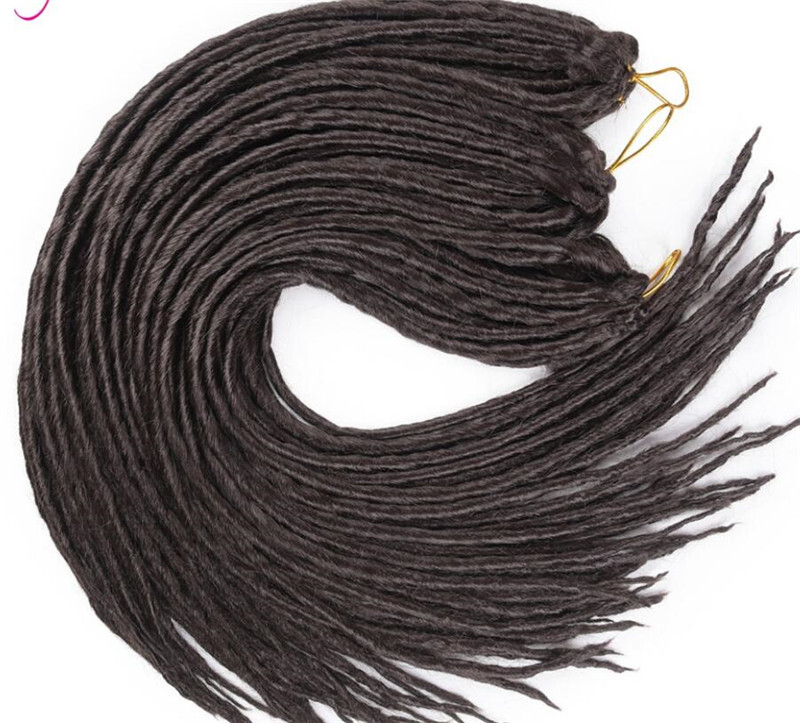 20″ Soft Thin Dreadlocks Crochet Braids Twist Faux Locs Crochet Hair Extensions