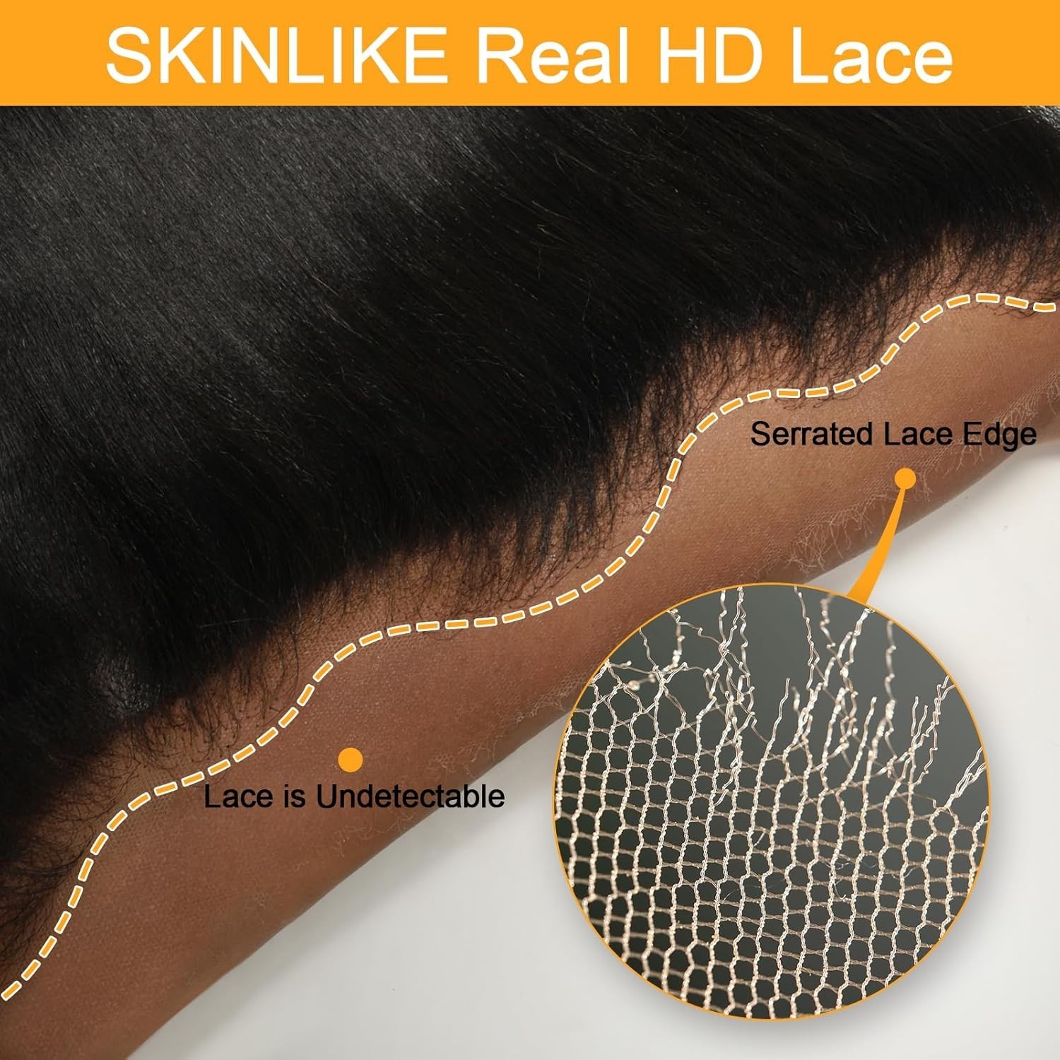Yaki Straight 13×4 SKINLIKE Real HD Lace Frontal 0.10mm 20 In #1B Natural Black
