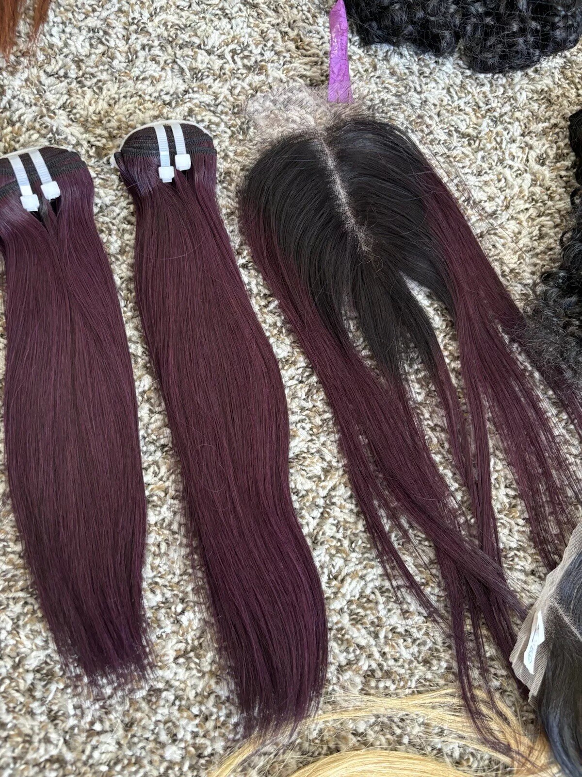 12” 200g Dark Premium Burgundy Vietnamese Bundles With Matching Closure
