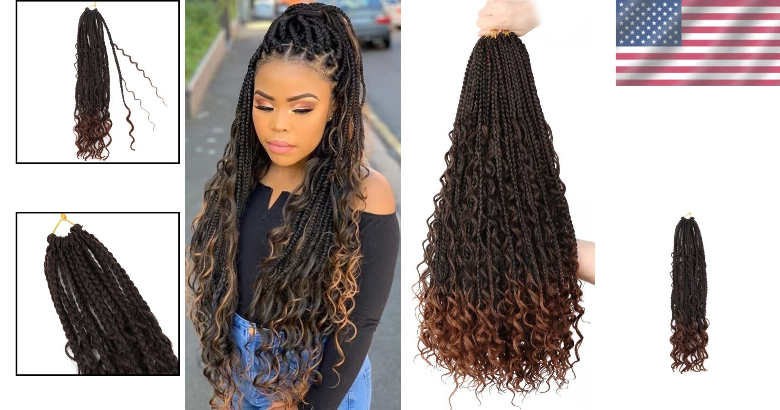 Synthetic Crochet Braiding Hair 18″ Goddess Box Braids