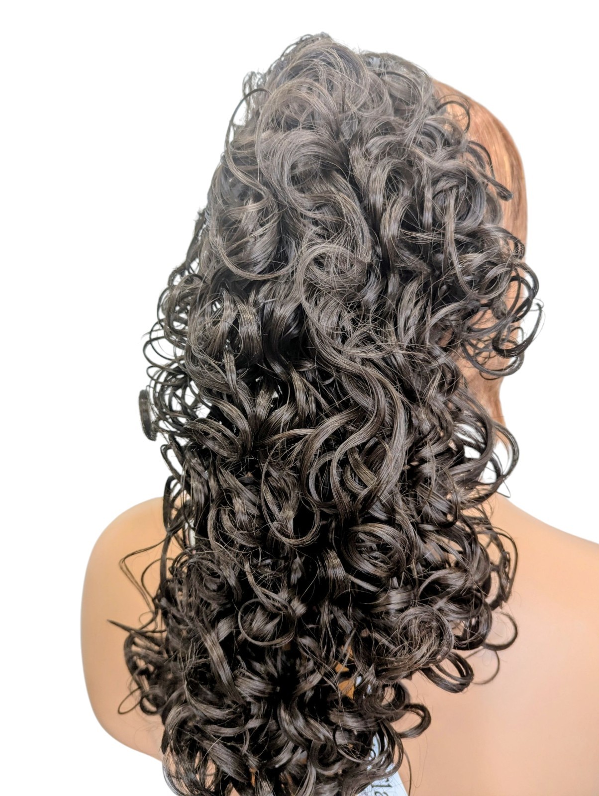 Tony Of Beverly Long Luxury Flair Comb Curly Hairpiece Color #6 Medium Brown