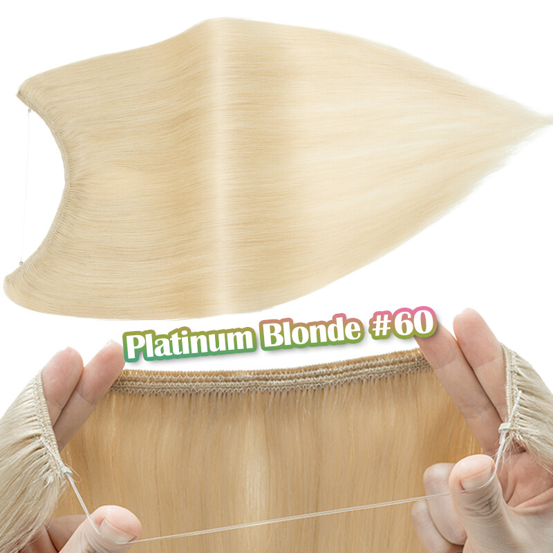Thick Invisible Wire Clip on in Real Human Remy Hair Extensions Hidden One Piece