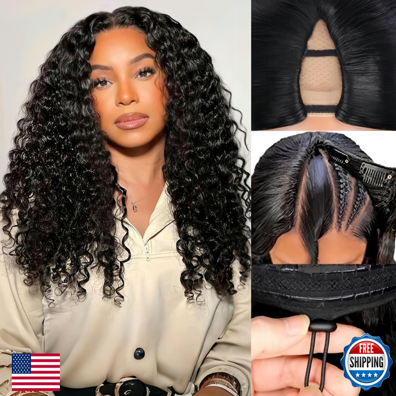 Mylene Hair V Part Wig Human Hair Curly Upgrade Glueless Wigs Human Hair U Part