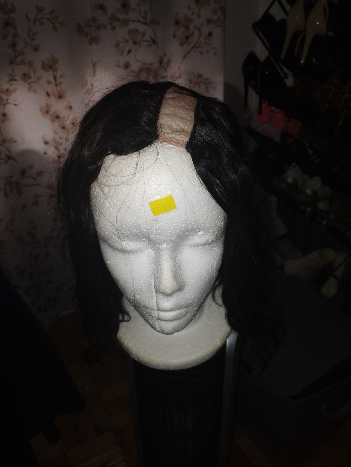 Ross&Nancy Wavy Left U Part Human Hair 1B 130% Destiny 12 Inch