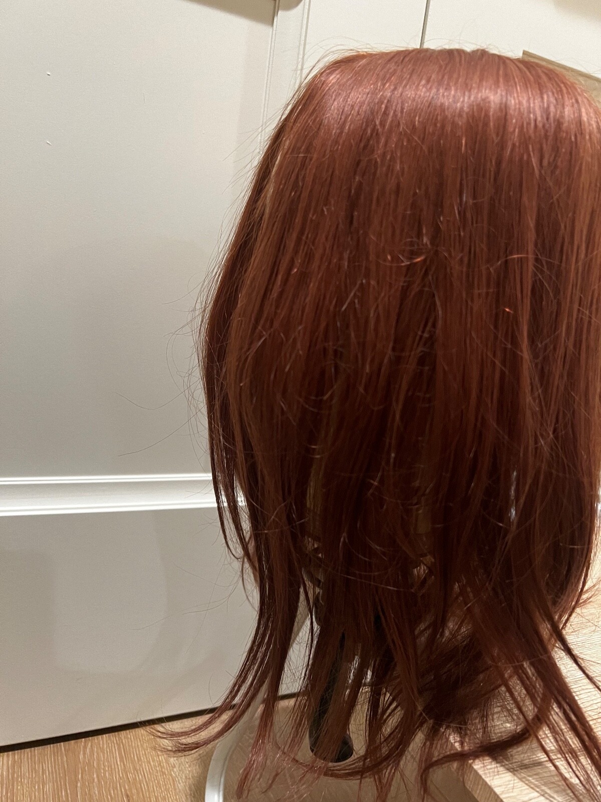 100% Human Hair Topper Cowboy Red Straight Hair 16″
