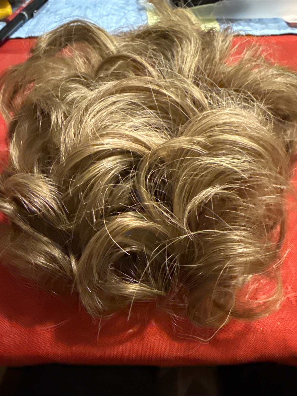 synthetic hair Bun Light Brown With String And Comb Very Soft 529
