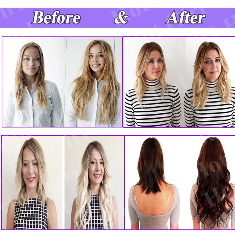 Real Thick Long Clip In 100% Remy Human Hair Extensions Thick 200g Balayage G150