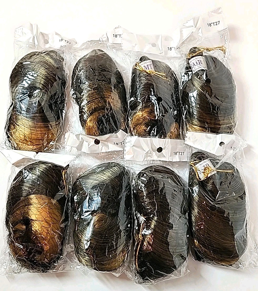 LOT OF 8 French Curly Braiding Hair for Box Braids 18″ 100G/Pack Loose Wave T27