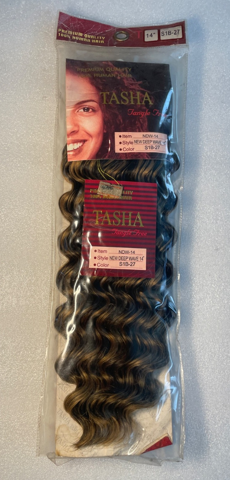 1 Pack 14″ TASHA Premium Quality 100% Human Hair Color # S1B-27 – NEW DEEP WAVE