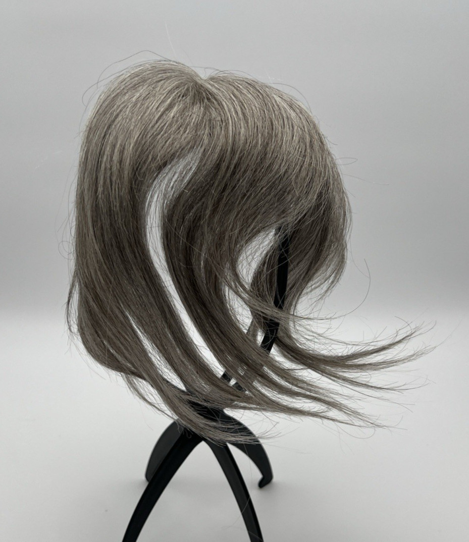 Dark Gray & Black Mixed 100% Human 10in Women Hair Topper