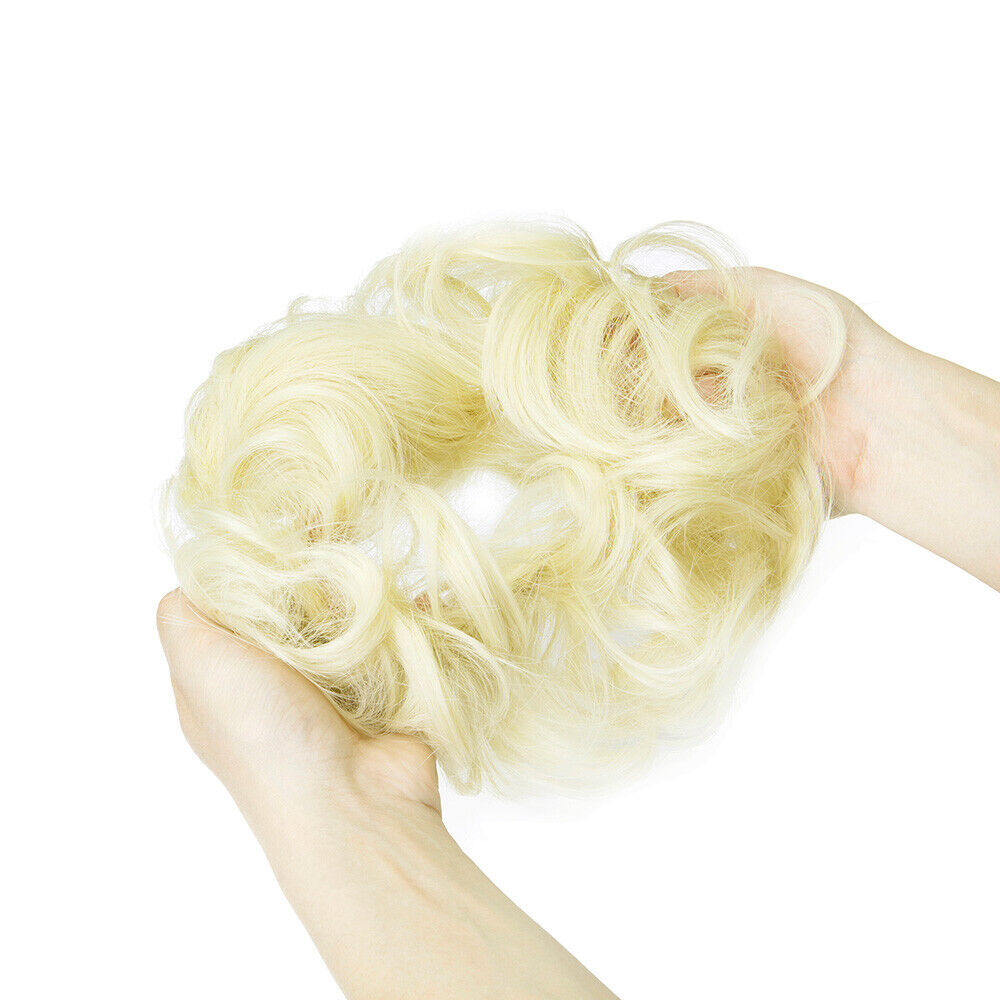 Hair Bun Curly Ponytail Scrunchie Claw Comb Messy Extensions Natural Hair Piece