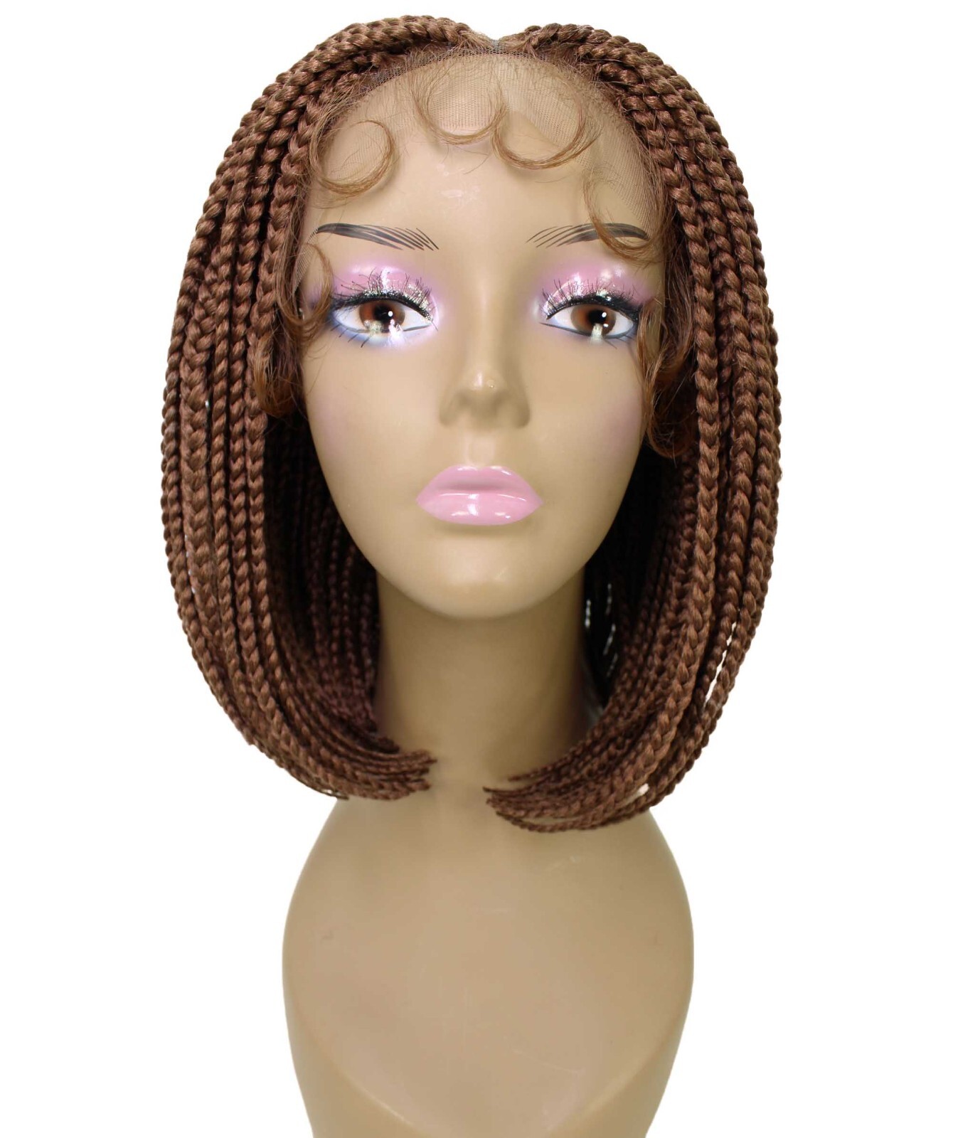 LUXLUXE Tiara Straight 12 in Long 4X4 Hand Tied Lace Braided Wig, BLB-0140